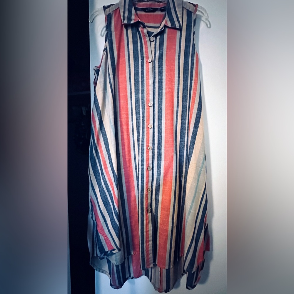 Striped linen dress